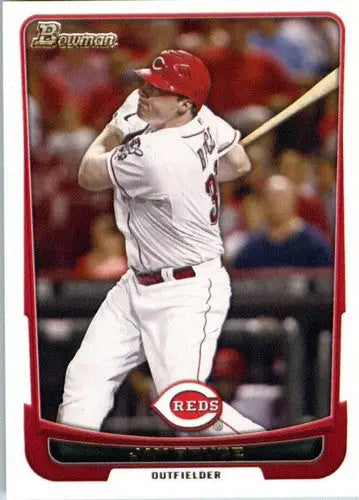 Original gloss of 2012 Bowman Jay Bruce baseball card from Reds sports cards collection