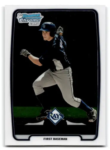 Baseball trading card featuring Jeff Malm in batting stance from Bowman Chrome Prospects series