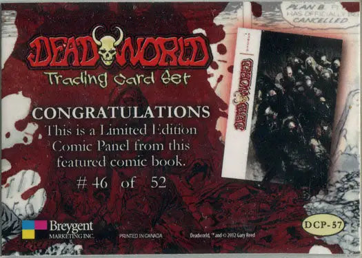Limited edition comic panel card from Deadworld series, card #46 of 52