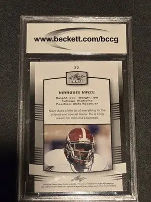 2012 Leaf Draft #32 Marquis Maze Blue BCCG 10 - Football Card Single