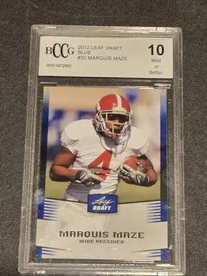 2012 Leaf Draft #32 Marquis Maze Blue BCCG 10 - Football Card Single