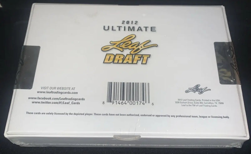 2012 Leaf Ultimate Draft Football Hobby Box - 3 Auto/Box - Factory Sealed - Football Card Box
