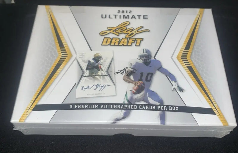 2012 Leaf Ultimate Draft Football Hobby Box - 3 Auto/Box - Factory Sealed - Football Card Box