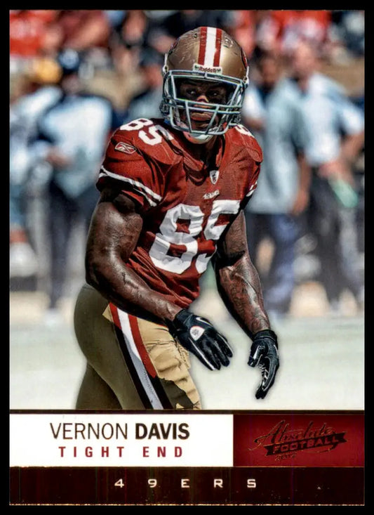 2012 Panini Absolute Vernon Davis 81 San Francisco 49ers NM - Football Card Single