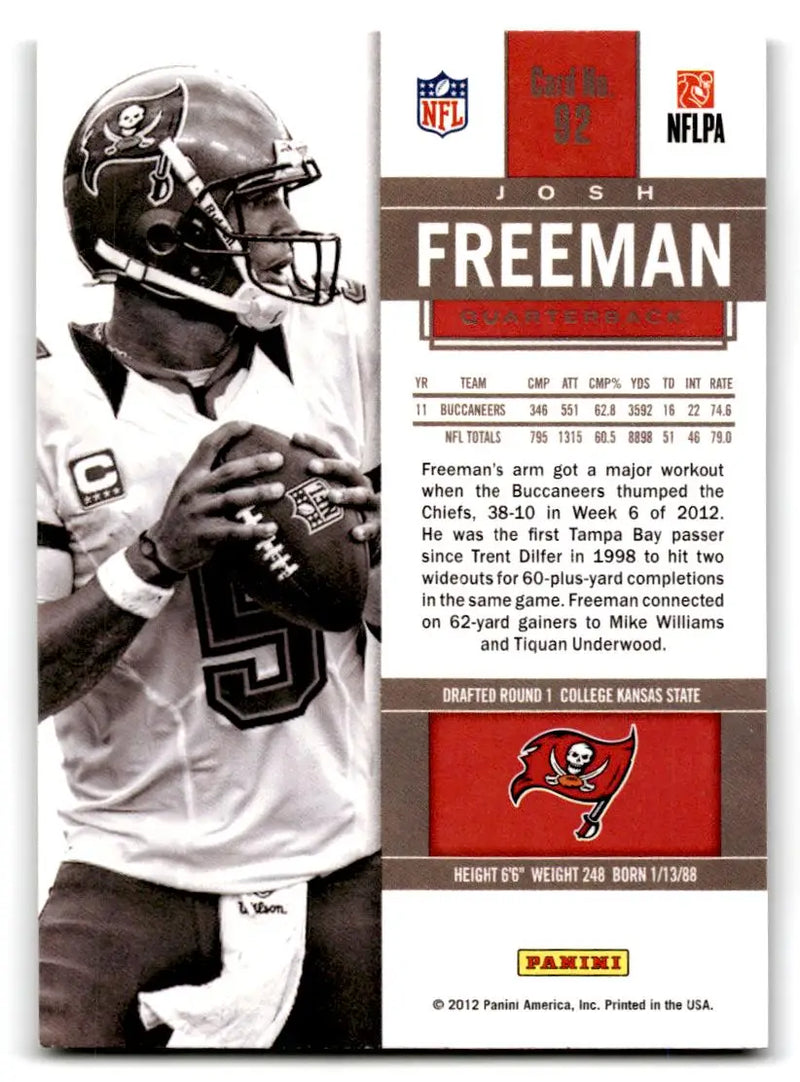 2012 Panini Contenders #92 Josh Freeman - Football Card Single
