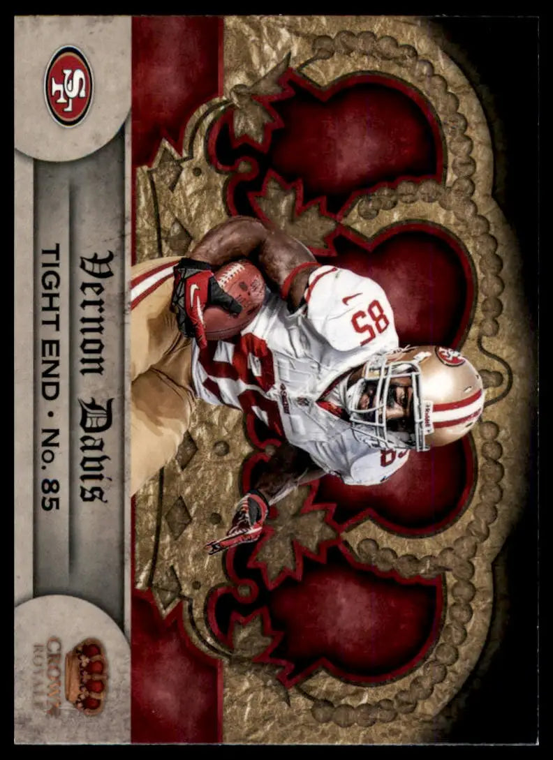2012 Panini Crown Royale Vernon Davis 124 San Francisco 49ers NM - Football Card Single
