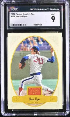 Graded 2012 Panini Golden Age Nolan Ryan #126 baseball card with Mint 9 rating