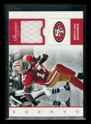 2012 Panini Prestige Braylon Edwards #17 Game-worn memorabilia Football - Sports Memorabilia