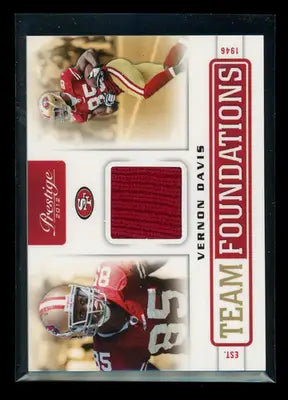 2012 Panini Prestige Team Foundations Vernon Davis #34 Player-worn 103/249 - Football Card Single