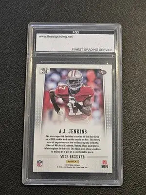 2012 Panini Prizm #201 A.J. Jenkins Graded FGS 10 - Football Card Single