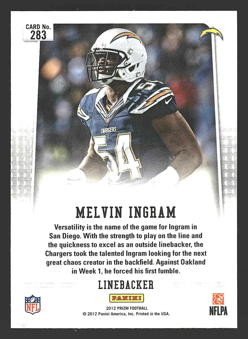 2012 Panini Prizm #283 Melvin Ingram RC - Football Card Single