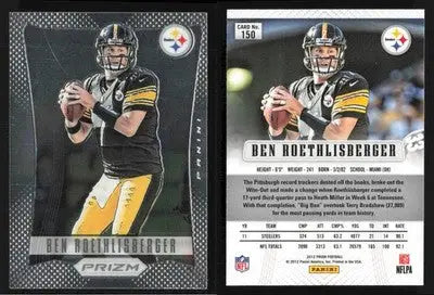 2012 Panini Prizm BEN ROETHLISBERGER #150 Pittsburgh Steelers