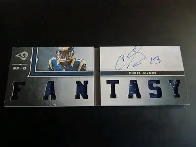2012 Panini - Rookie PlayBook Chris Givens #20. 83/99. Auto. Relic. Rams. EX+ - Football Card Single
