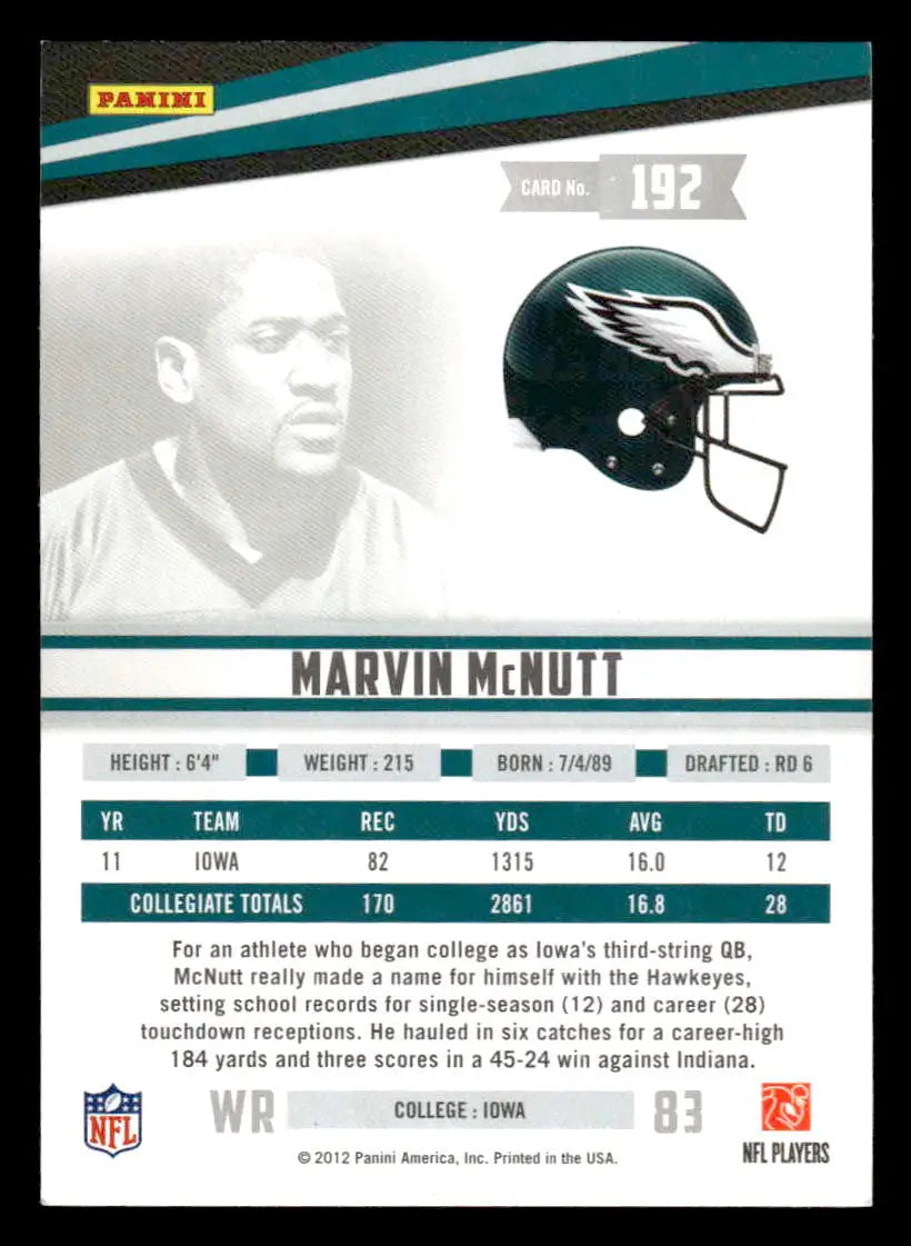 2012 Panini Rookies & Stars #192 Marvin McNutt - Football Card Single