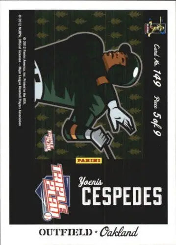 2012 Panini Triple Play Cartoons Home Puzzles #149 Yoenis Cespedes NM-MT Athleti - Baseball Card Single