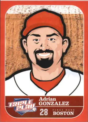 2012 Panini Triple Play Stickers #19 Adrian Gonzalez NM-MT Red Sox - Baseball Card Single