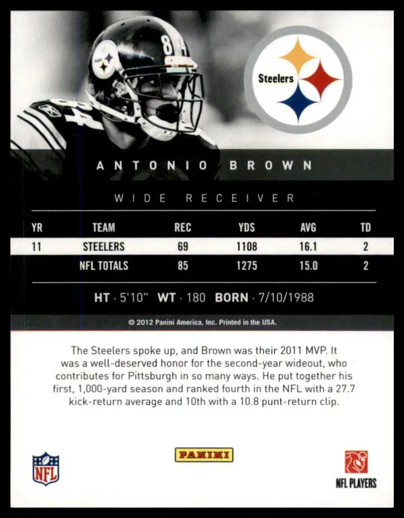 2012 Playoff Prestige - Antonio Brown #155