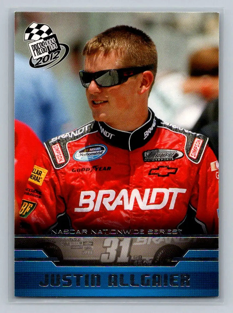 2012 Press Pass #37 Justin Allgaier Turner Motorsports - Racing Card Single