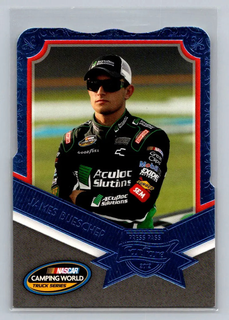 2012 Press Pass Fanfare #63 James Buescher Blue Foil Die Cuts Turner Motorsports - Racing Card Single