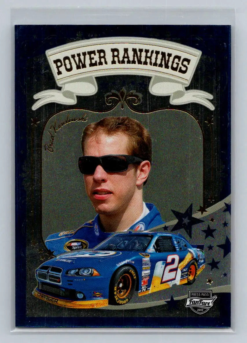 2012 Press Pass Fanfare #PR 7 Brad Keselowski Power Rankings Penske Racing South - Racing Card Single