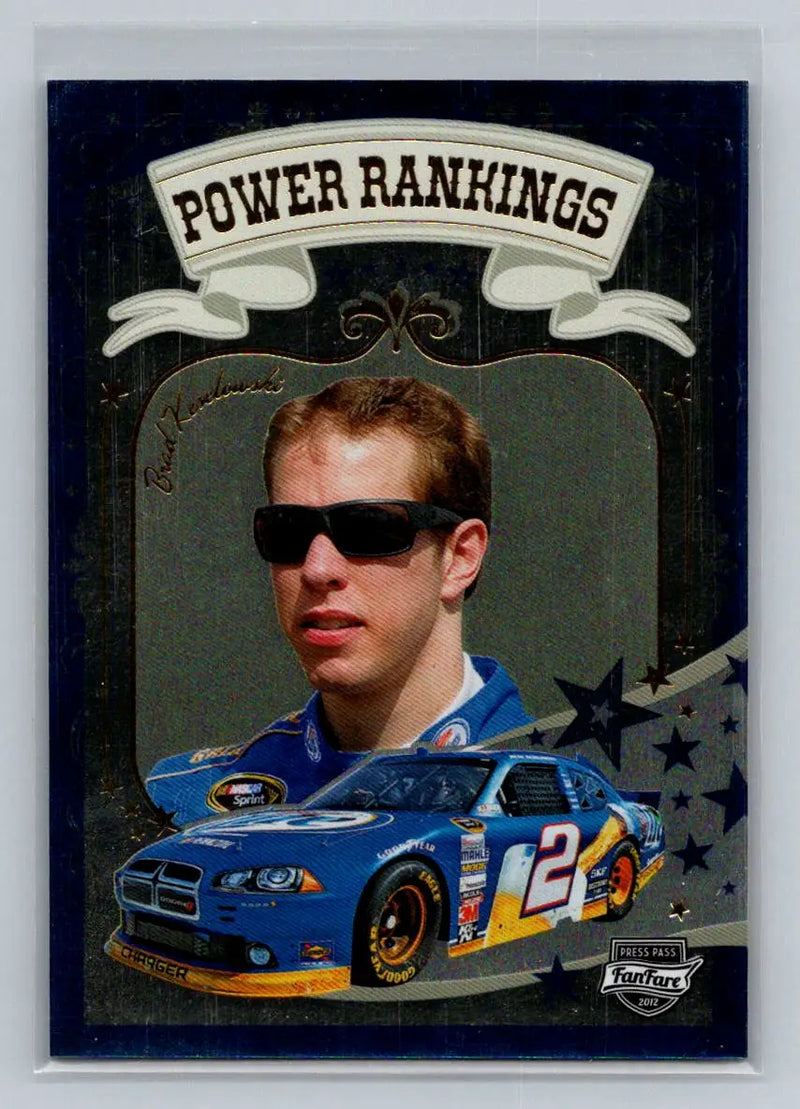 2012 Press Pass Fanfare #PR 7 Brad Keselowski Power Rankings Penske Racing South - Racing Card Single