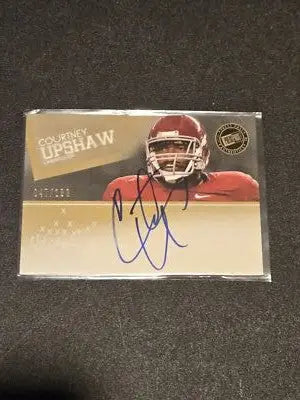 2012 Press Pass #PPS-CU Courtney Upshaw Autographs Gold #/199 - Football Card Single