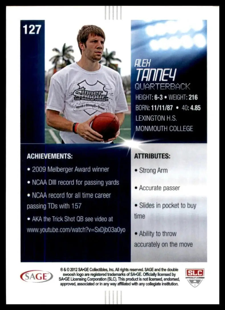 2012 SAGE Hit - Alex Tanney #127 (RC)