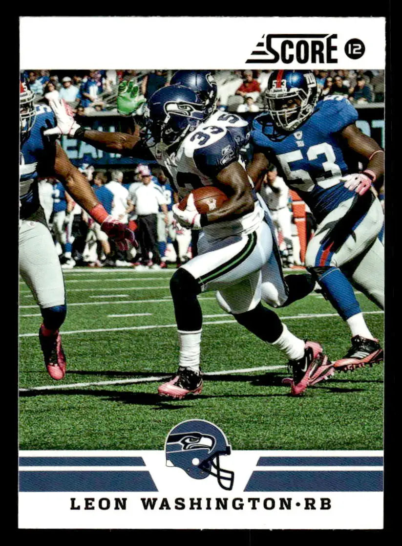 2012 Score #102 Leon Washington - Football Card Single