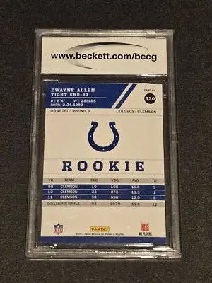2012 Score #330 Dwayne Allen BCCG 9 - Football Card Single