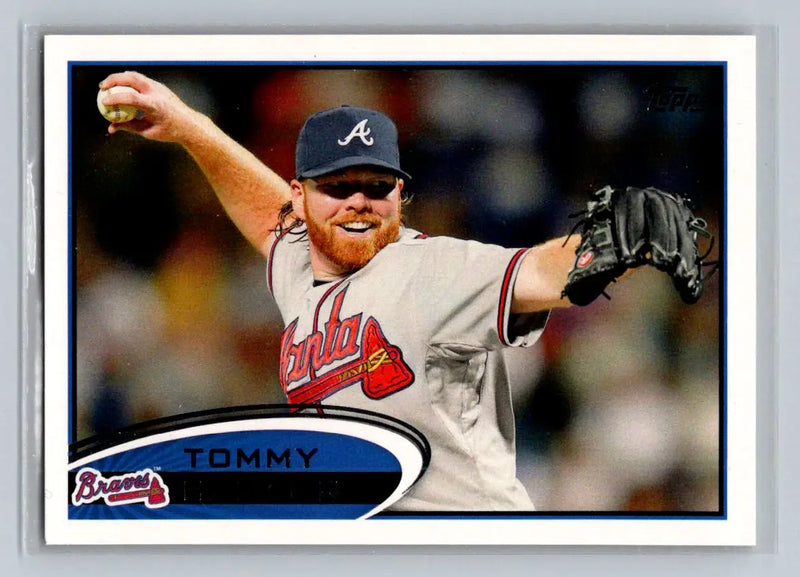 Baseball card of pitcher Tommy Hanson 2012 Topps #115a for Atlanta Braves collectors