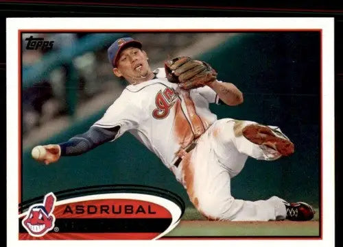 Asdrubal Cabrera baseball card with original gloss, 2012 Topps NM-MT Indians