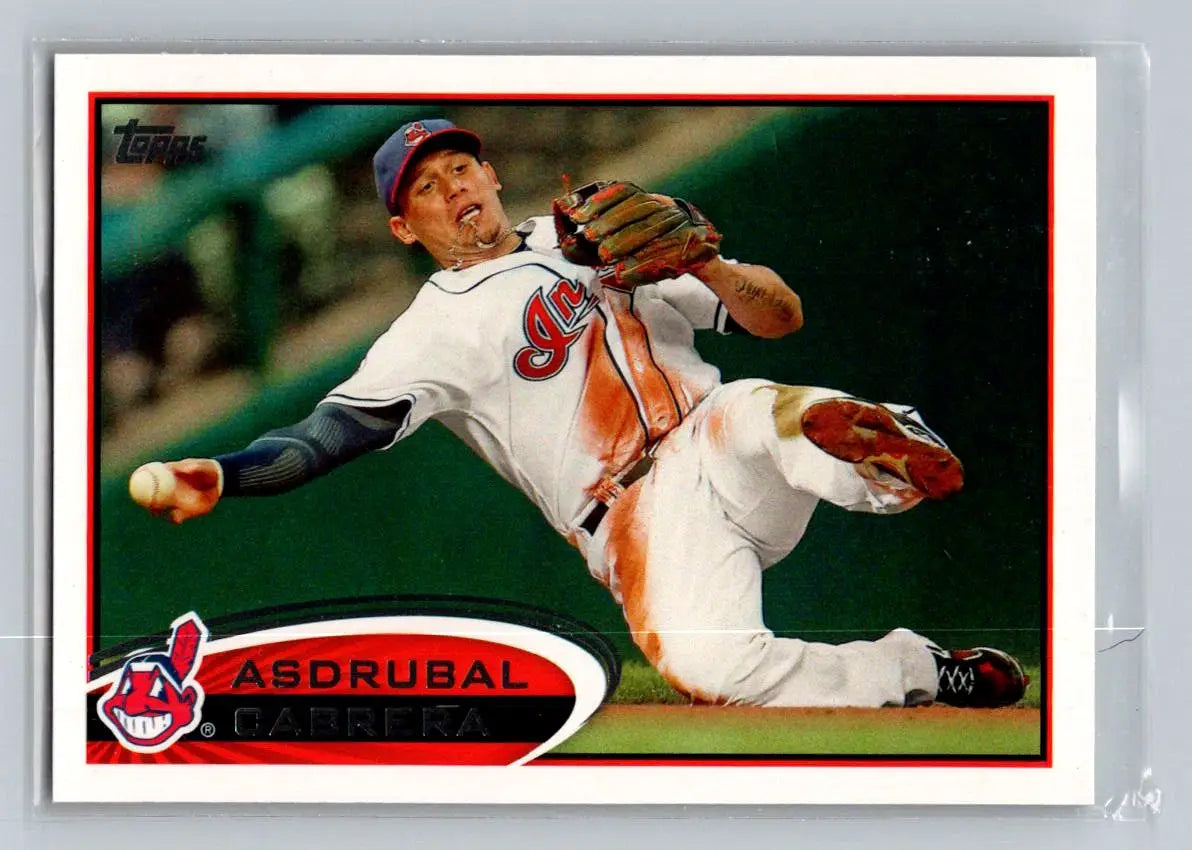 2012 Topps #130a Asdrubal Cabrera Cleveland Indians baseball card collectible