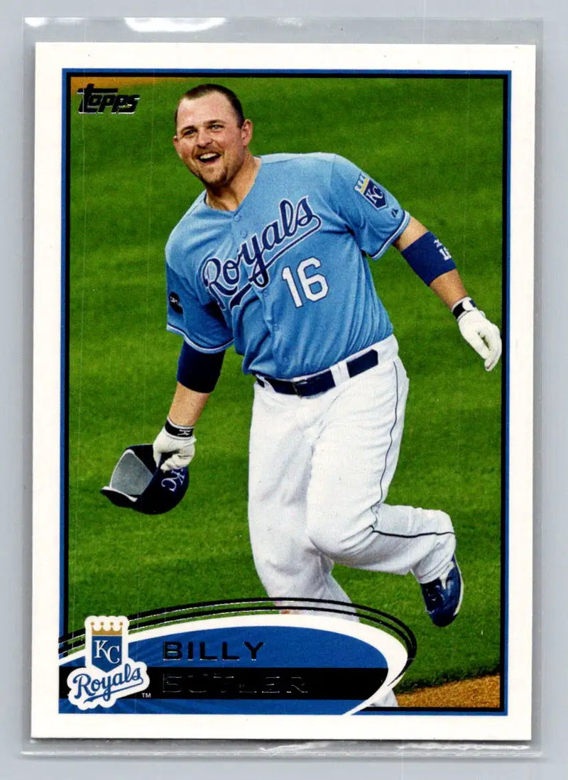 Billy Butler baseball card from 2012 Topps #145b featuring Kansas City Royals star