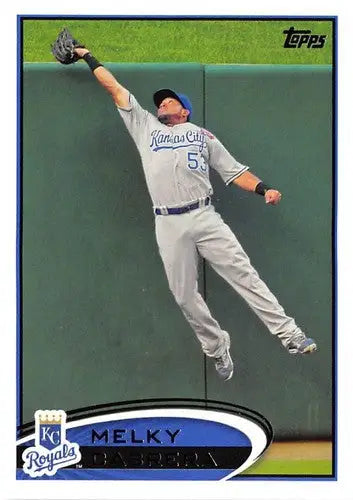 Original gloss Melky Cabrera baseball card from 2012 Topps Royals collection