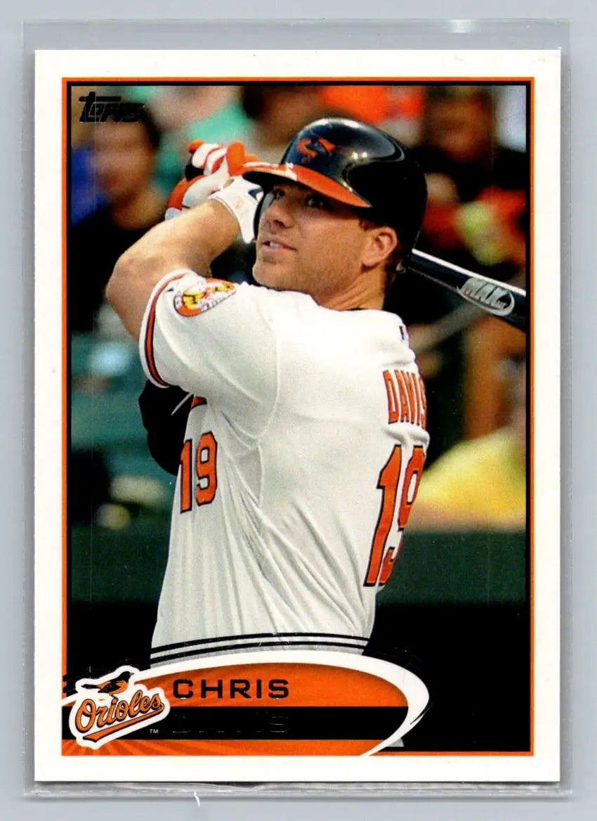 Chris Davis 2012 Topps #151b baseball card featuring the Baltimore Orioles player