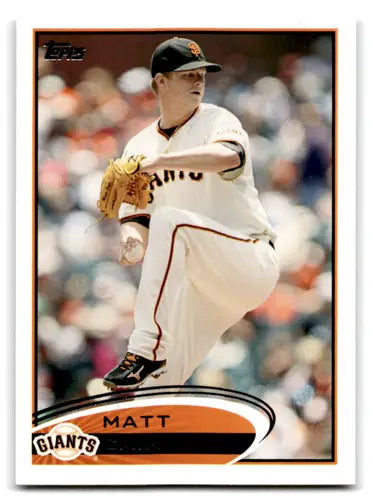 Original gloss baseball card of Matt Cain NM-MT from 2012 Topps #155