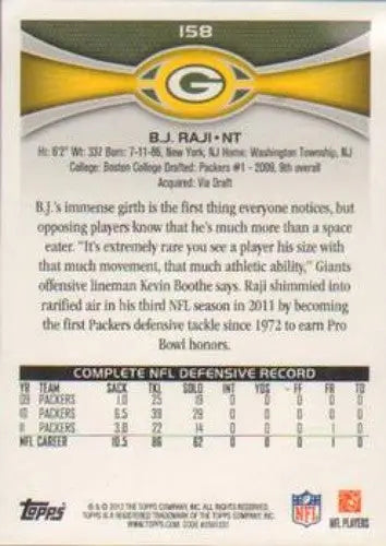 2012 Topps #158 B.J. Raji NM-MT Packers ID:81394 - Football Card Single