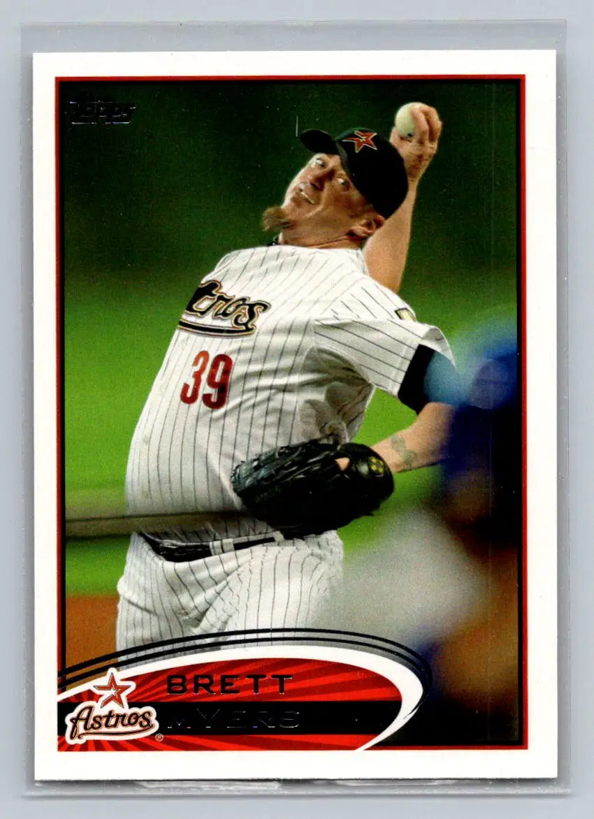 Baseball card of Brett Myers from the 2012 Topps #169B Brett Myers Houston Astros
