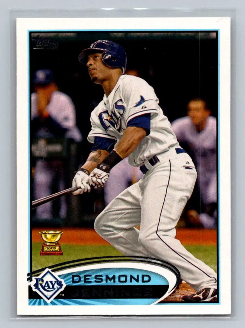 2012 Topps #16b Desmond Jennings Tampa Bay Rays baseball card collectible image