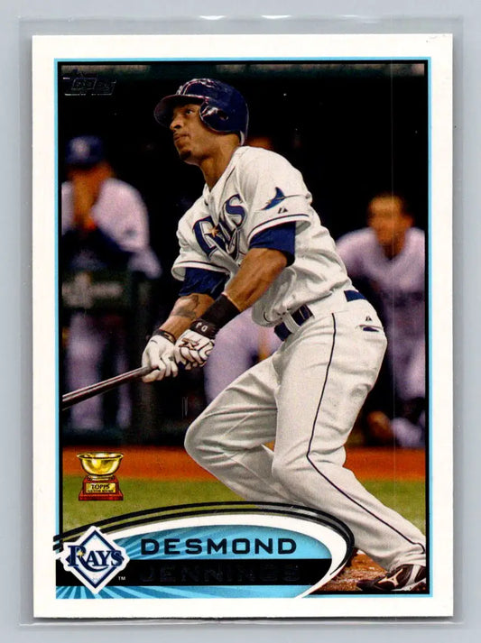 2012 Topps #16b Desmond Jennings Tampa Bay Rays baseball card collectible image