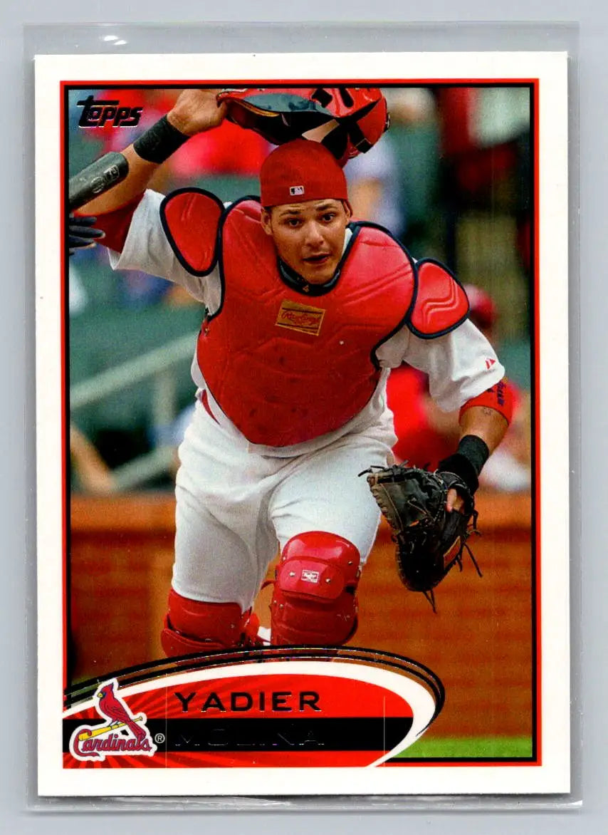 2012 Topps 174B Yadier Molina baseball card featuring the St. Louis Cardinals