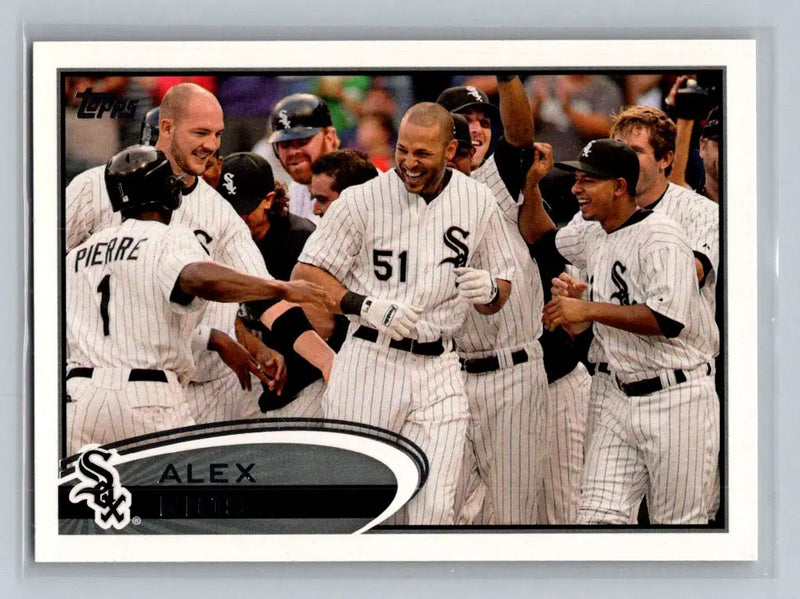 2012 Topps #17a Alex Rios baseball card featuring Chicago White Sox player