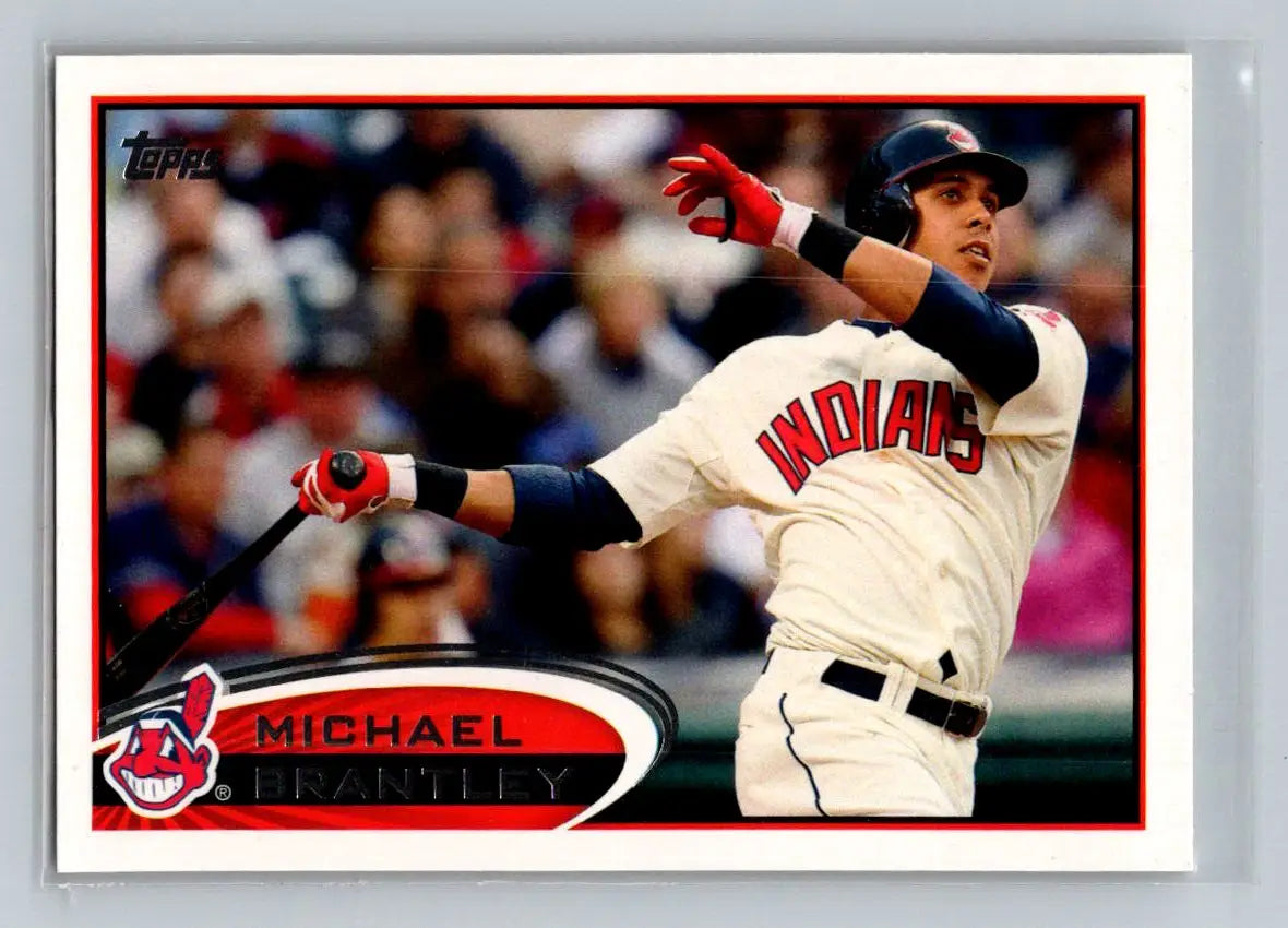 Michael Brantley 2012 Topps #182a baseball card featuring Cleveland Indians player