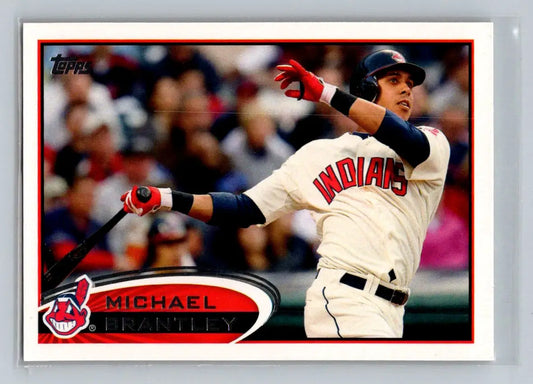 Michael Brantley 2012 Topps #182a baseball card featuring Cleveland Indians player