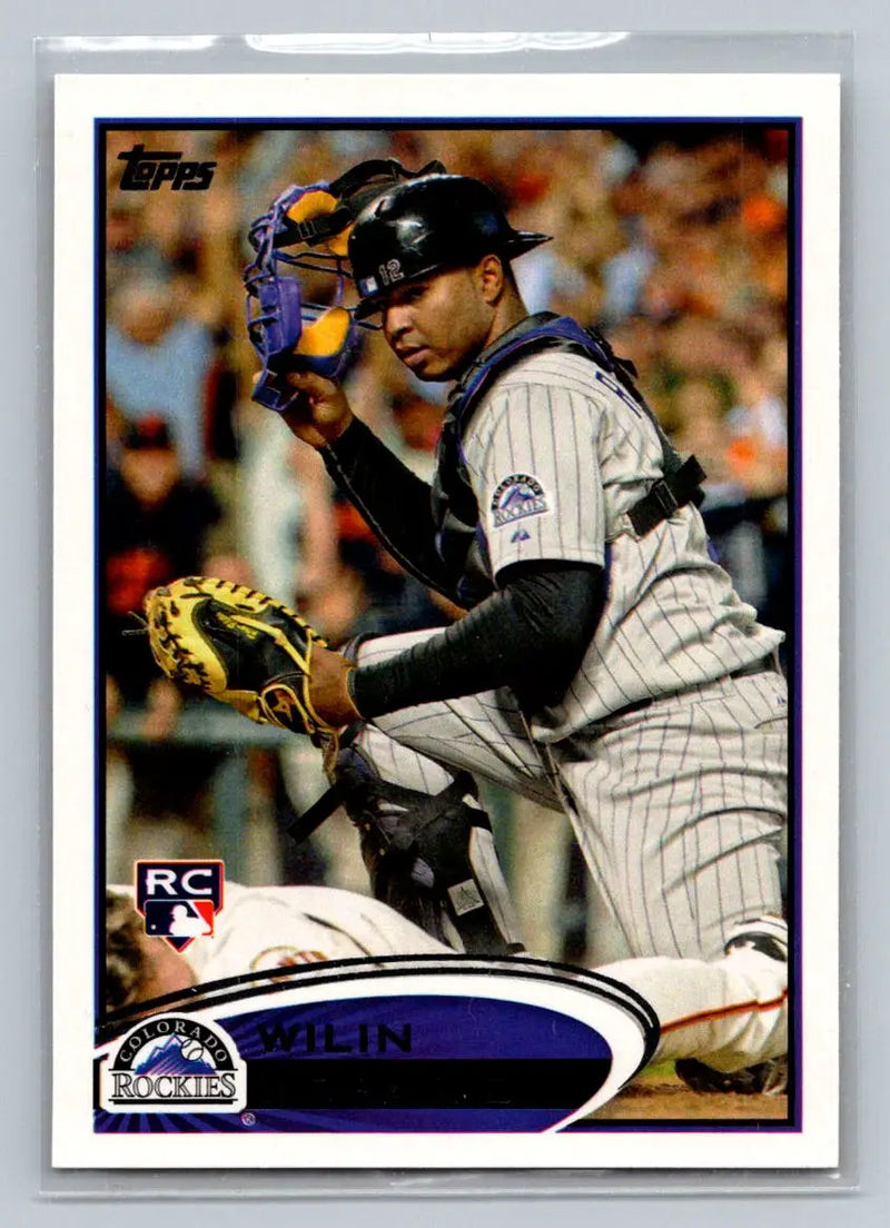 Wilin Rosario 2012 Topps #184a rookie card featuring the Colorado Rockies design
