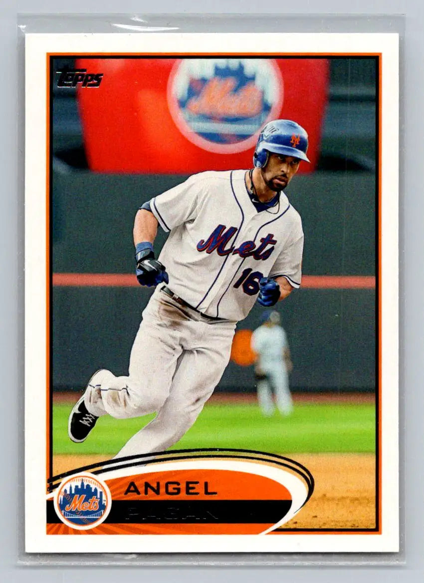 Angel Pagan 2012 Topps #191a baseball card featuring the New York Mets star