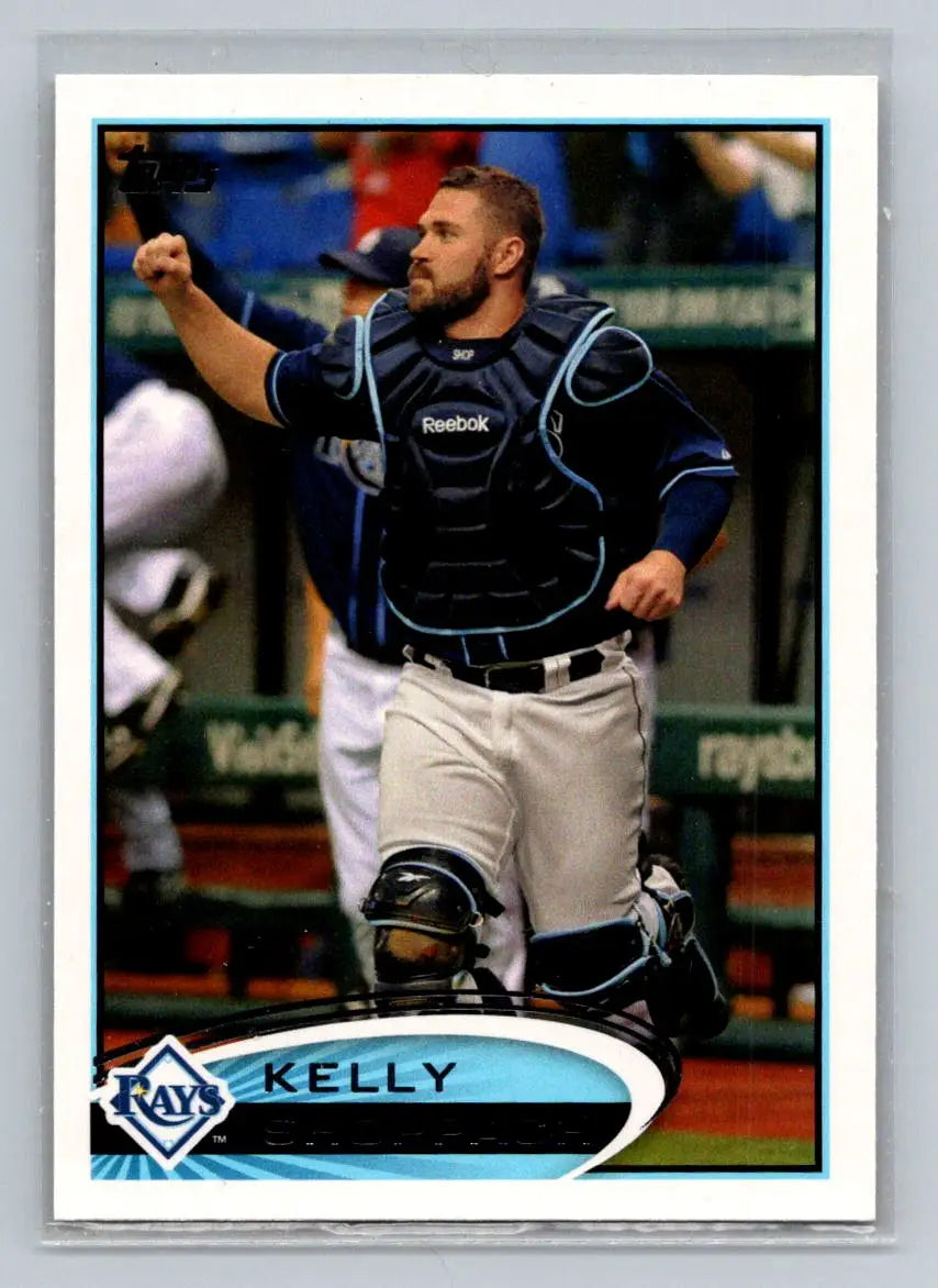 2012 Topps #193a Kelly Shoppach Tampa Bay Rays baseball card collectible image