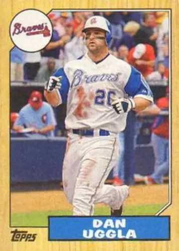 Original gloss Dan Uggla baseball card from 2012 Topps Minis series