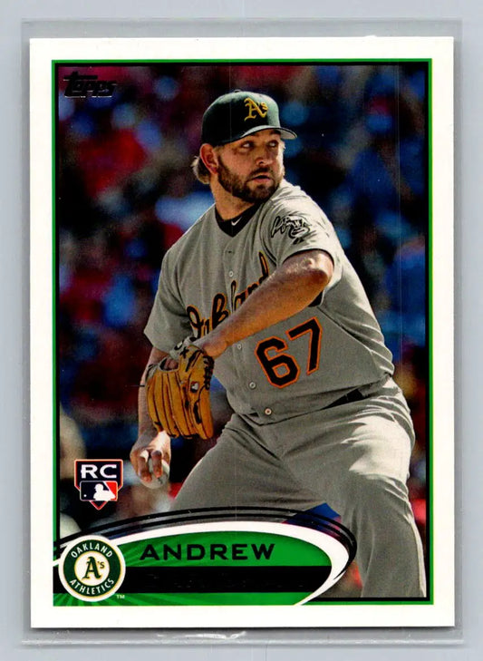 Baseball card of 202a Andrew Carignan from the Oakland Athletics Rookie series