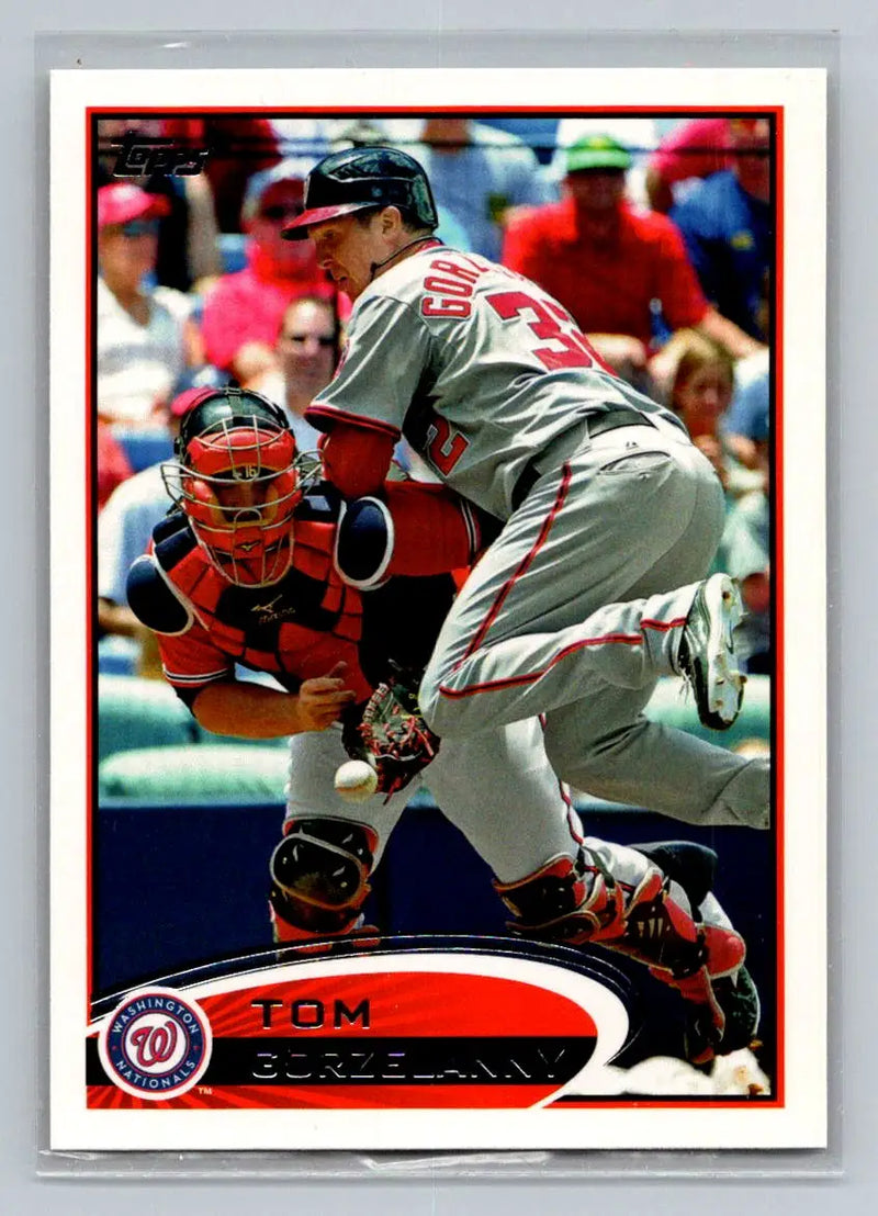 2012 Topps #204b Tom Gorzelanny Washington Nationals baseball card display image